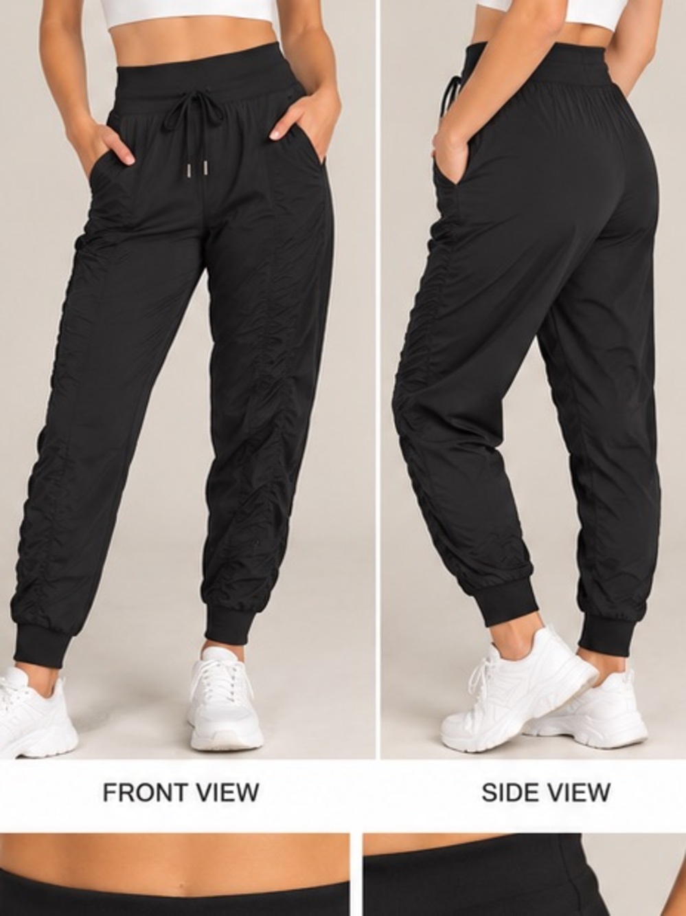 HALARA M High Waisted Drawstring Ruched Quick Dry Cool Touch Dance Joggers